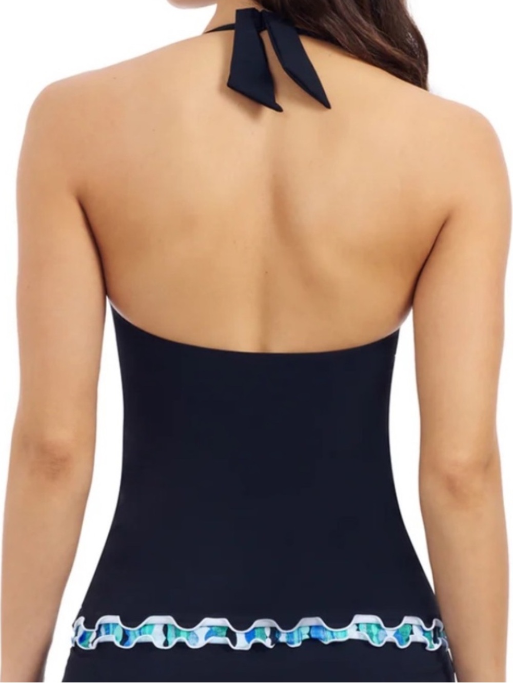 Profile by Gottex Bachata Black & Turquoise Tankini Halter Top 2pc Swimsuit - Picture 3 of 16